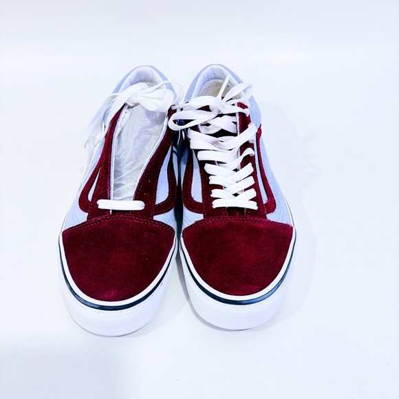 VANS Burgundy and Blue Old Skool Sneakers - Picture 2 of 8